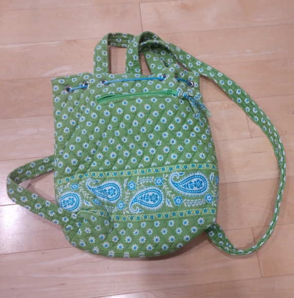 Green & Blue Vera Bradley Back Pack - Picture 7 of 8